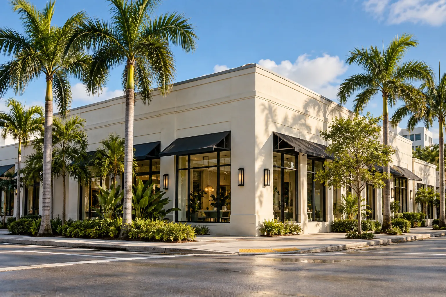 Concept visualization of a Miami retail property roof